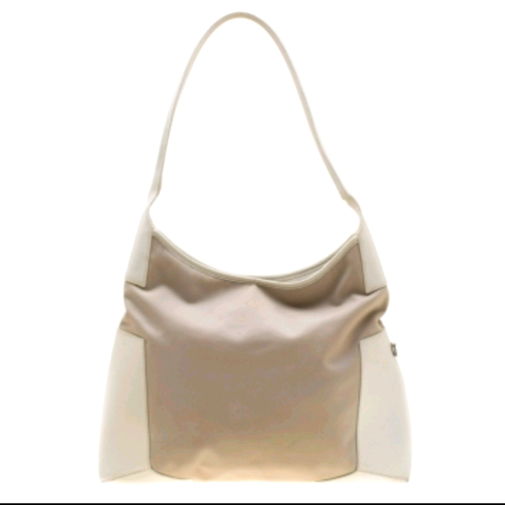 Salvatore ferragamo off-white leather nylon bag